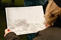 Maps as inspiration for drawing and painting
