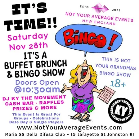 Not Your Grandma's Comedy Bingo Brunch in Johnston RI