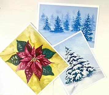 LAURIE’S WATERCOLOR HOLIDAY CARDS :Tuesday,Nov 10th , 6:00 – 8:30 pm