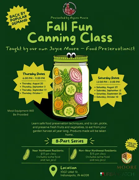 Fall Fun Canning Class - Presented by Aspire House