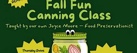 Fall Fun Canning Class - Presented by Aspire House