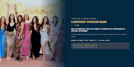 Confident Speaker Babe In Person Event