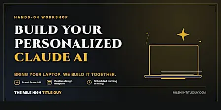 Claude 101 - AI Workshop: Build Your AI Assistant (Colorado Springs)