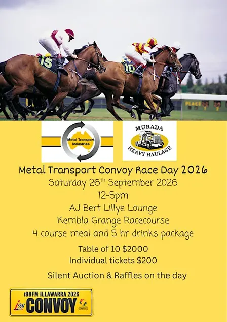 Metal Transport Industries for Illawarra Convoy 2026 Race Day