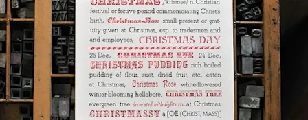 Introduction to Letterpress – Christmas class