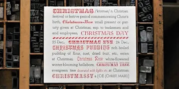 Introduction to Letterpress – Christmas class