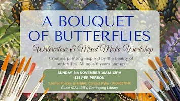 A Bouquet of Butterflies in Watercolour & Mixed Media