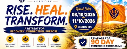 Sikh Recovery Retreat - Oct 8th to Oct 11th 2026