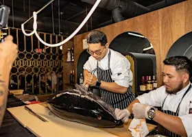 MIAMI SPICE: 140 LB. BLUEFIN TUNA CUTTING CEREMONY