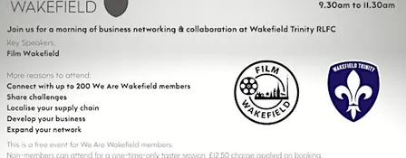 We Are Wakefield Networking Friday 6th November 2026