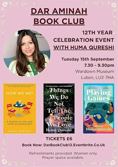 Dar Aminah Book Club Author Event with Huma Qureshi