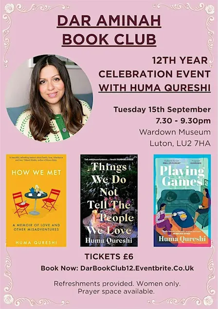 Dar Aminah Book Club Author Event with Huma Qureshi
