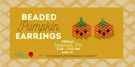 Beaded Pumpkin Earrings