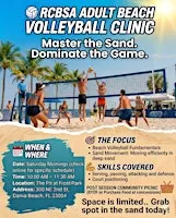 Beach Volleyball: RCBSA  Sept. 19th Adult Beginner Clinic