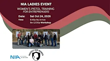 NIA Ladies Event: Women's Pistol Training for Entrepreneurs