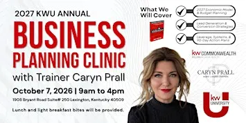 2027 KWU Annual Business Planning Clinic with Caryn Prall in KWC