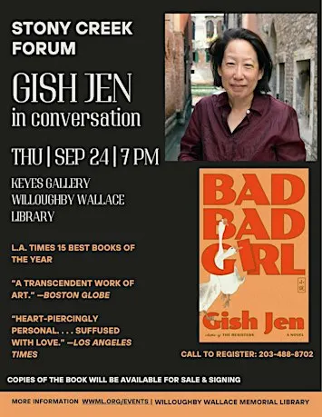 STONY CREEK FORUM | AUTHOR GISH JEN IN COVERSATION