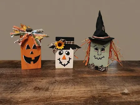 Wood Block Character and Wood Ghost Frame Magnet Crafting Session