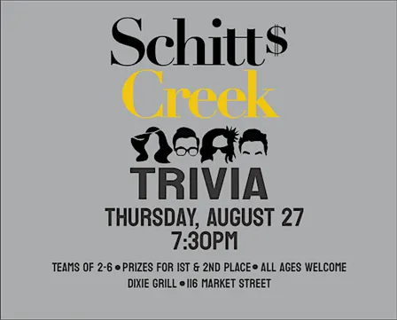 Schitts Creek Trivia @ Dixie Grill (rescheduled)