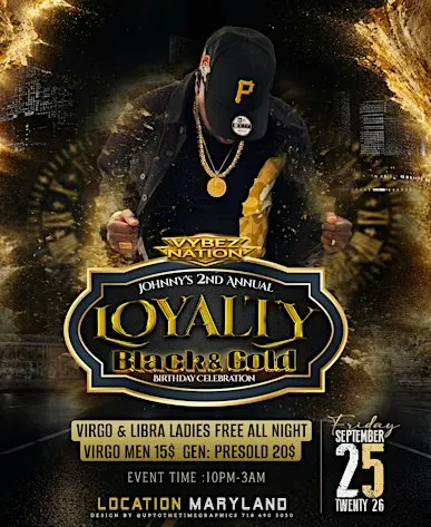Johnny’s Earthstrong “ LOYALTY” All BLACK & GOLD EDITION