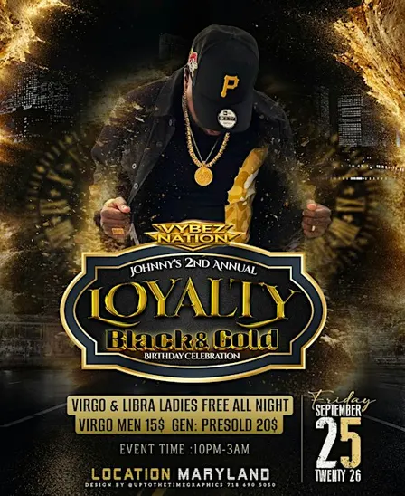 Johnny’s Earthstrong “ LOYALTY” All BLACK & GOLD EDITION