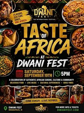 A TASTE OF AFRICA at DWANI FEST SATURDAY, SEPTEMBER 19TH | 5PM