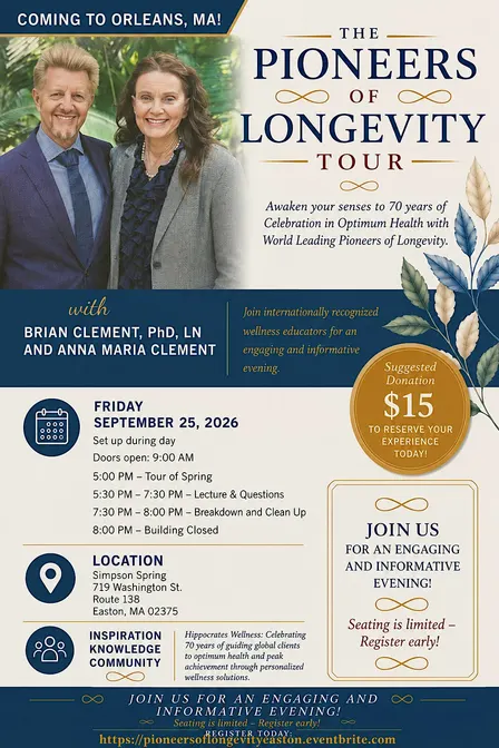 Pioneers of Longevity Tour Easton