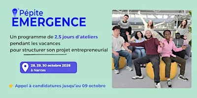 [Nantes] Workshop Emergence les 28, 29 et 30 octobre 2026