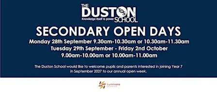 The Duston School - Secondary Open Days