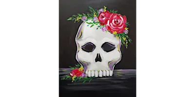 Skull with Flowers - Paint and Sip in Cincinnati | Classpop!™