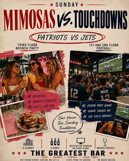 Patriots vs NY Jets Brunch Watch Party at The Greatest Bar