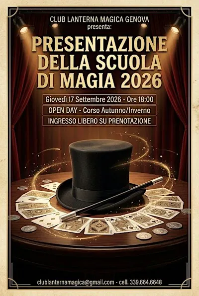 Presentazione della scuola di magia 2026 a Genova
