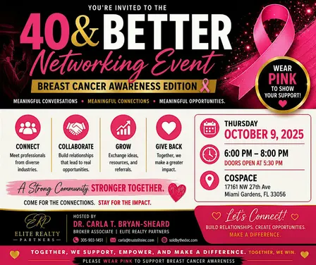 40 & Better Networking Event: Breast Cancer Awareness Edition