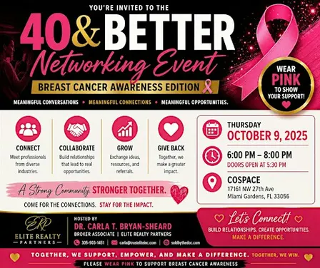 40 & Better Networking Event: Breast Cancer Awareness Edition
