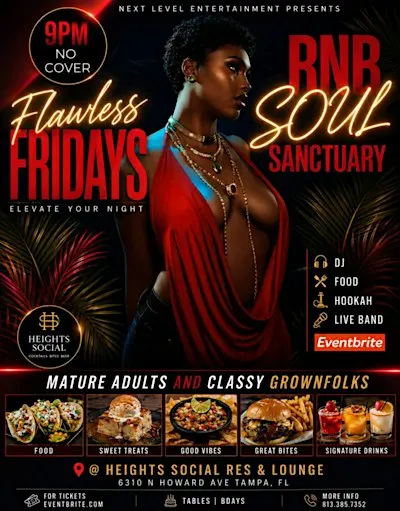 ARE N BEE SOUL SANCTUARY: flawless fridays VIP TABLE ONLY RSVP