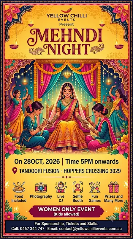 Mehndi Night | October 28, 2026