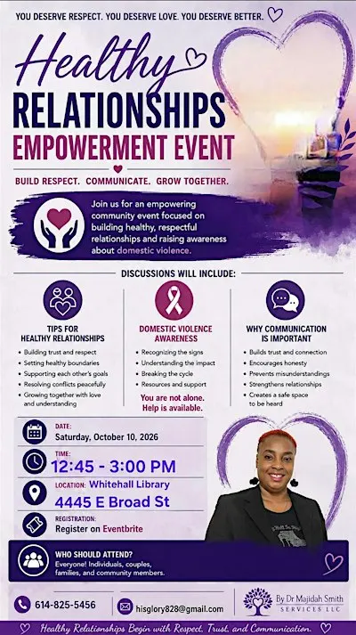 Healthy Relationships  Empowerment Event