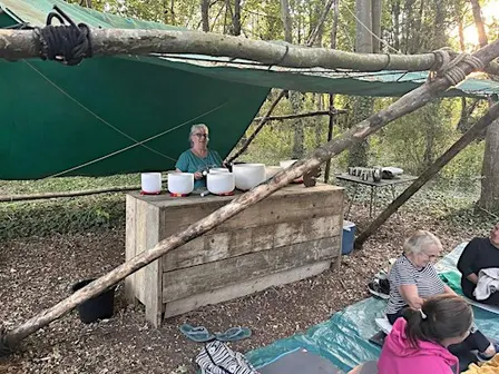 Sound bath in Cotswolds woodland
