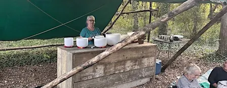 Sound bath in Cotswolds woodland