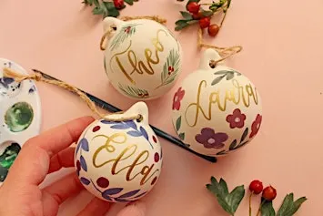 Festive Christmas Bauble Lettering and Painting Workshop