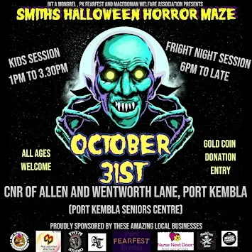 Smiths Halloween Horror Maze 2026 - Illawarras Biggest Halloween Attraction