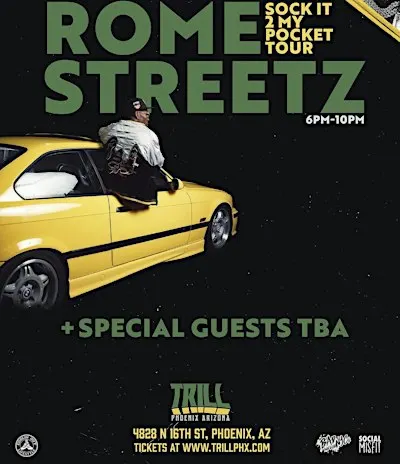 Rome Streetz Live at Trill HIp HOp Shop Sept 21st