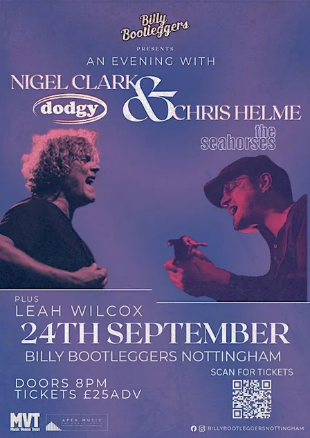 An evening with Nigel Clark (Dodgy) + Chris Helme (The Seahorses)
