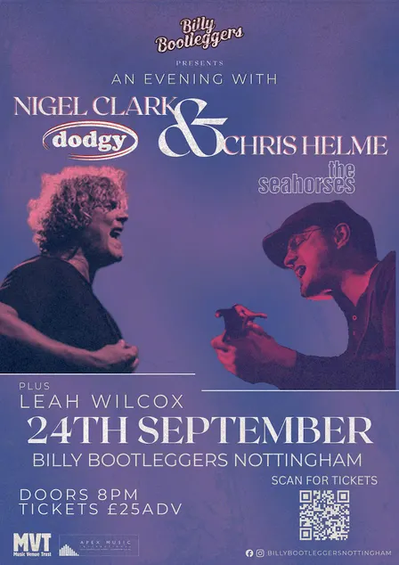 An evening with Nigel Clark (Dodgy) + Chris Helme (The Seahorses)