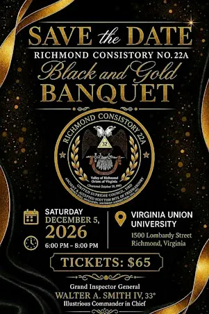 Richmond Consistory 22A Black & Gold Banquet