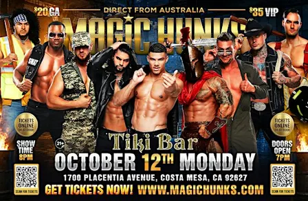 MAGIC HUNKS AUSTRALIAN TAKEOVER COSTA MESA,CA!