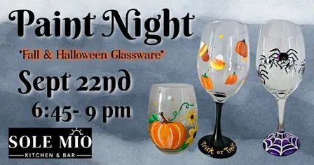 Fall/ Halloween  Wine Glass Painting