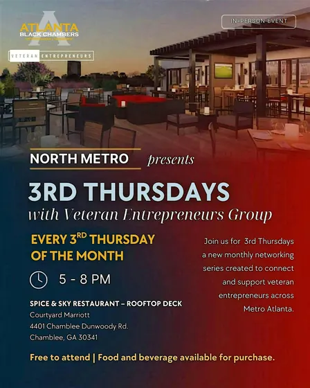 3rd Thursdays in the North Metro! ABC Veteran Entrepreneurs Group!