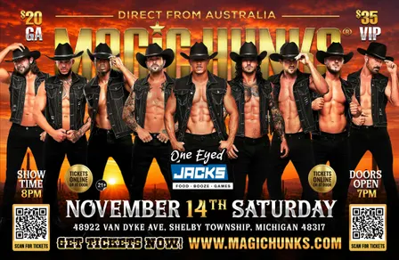 MAGIC HUNKS AUSTRALIA TAKEOVER SHELBY TOWNSHIP,MI!