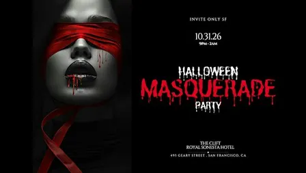 Halloween Masquerade Party at Historical THE CLIFT Hotel